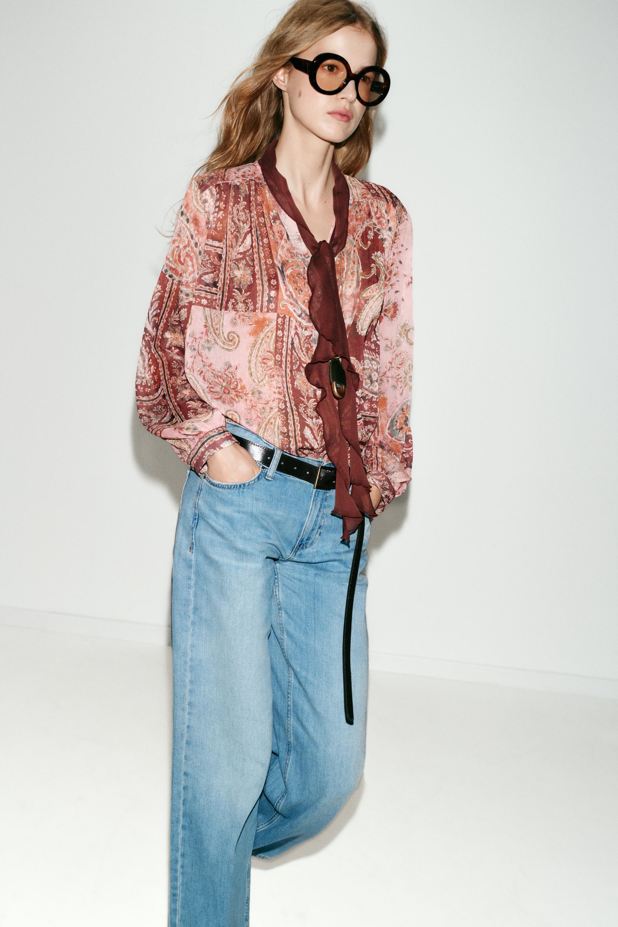 BLOUSE IMPRIMÉE À NŒUD